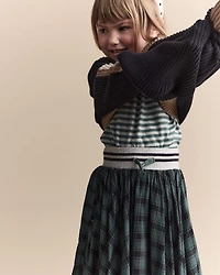Toddler Girl Avenue Twirl™ Midi Skirt in Plaid - Green/Black