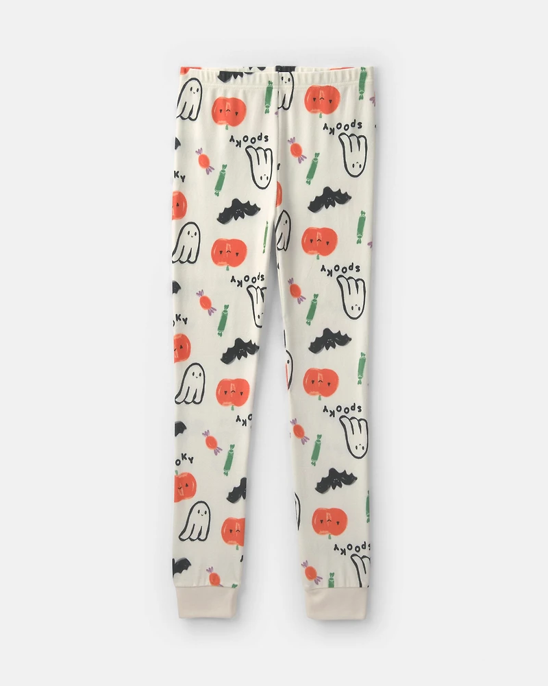 Kids 2-Piece Halloween Snug Fit Pajama Set - Cream