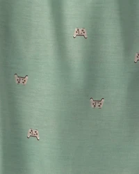 Boys 2-Pack Gaming Pajama Shorts - Green/Grey