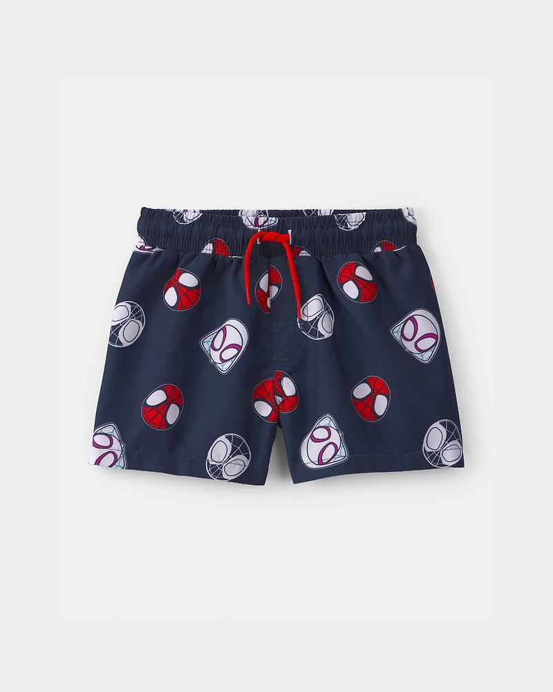Toddler Boy 2-Piece ©Marvel Spider-ManRashguard & Swim Trunk Set - Red/Black