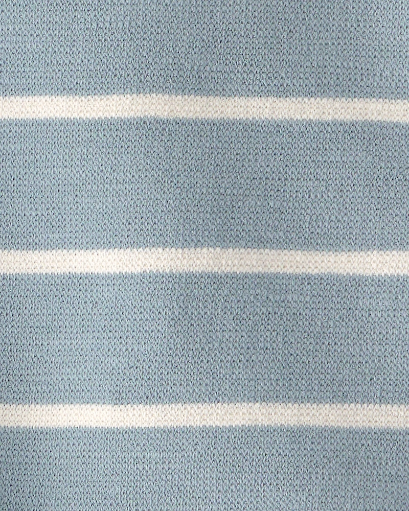 Baby 2-Piece Organic Cotton Top & Short Set in Stripes