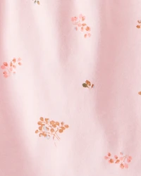 Baby Girl 2-Piece Floral Graphic Tee & Cotton Skort Set - Pink/Brown