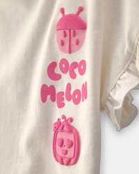 Baby Girl 2-Piece CoComelon Short-Sleeve Top & Short Set - Pink/Ivory