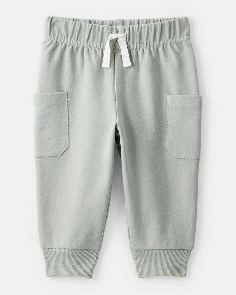 Baby Boy 2-Piece Airplane Thermal Bodysuit & Jogger Set - Green/White