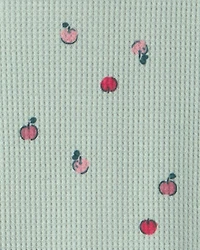 Baby Girl 1-Piece Apple Thermal Snug Fit Footed Pajama - Green