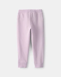 Toddler Girl Drawstring Knit Joggers - Purple