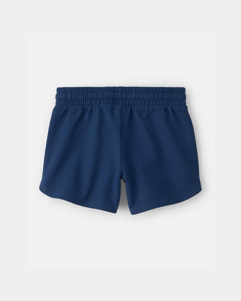Girls French Terry Shorts - Blue