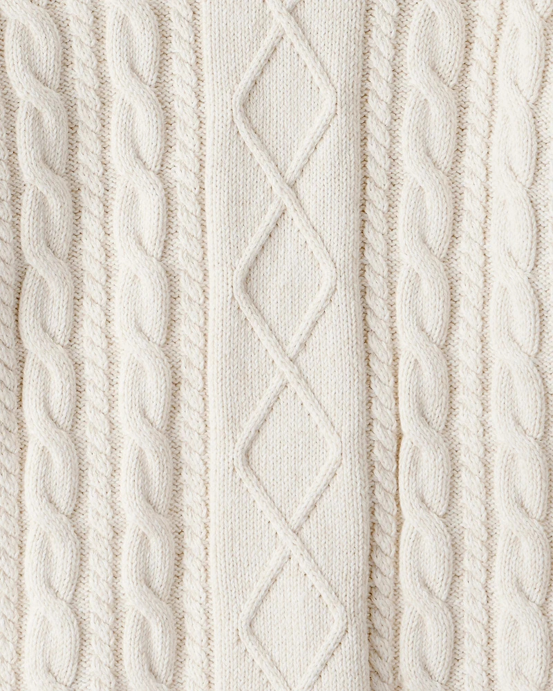 Kid Organic Cotton Cable Knit Sweater