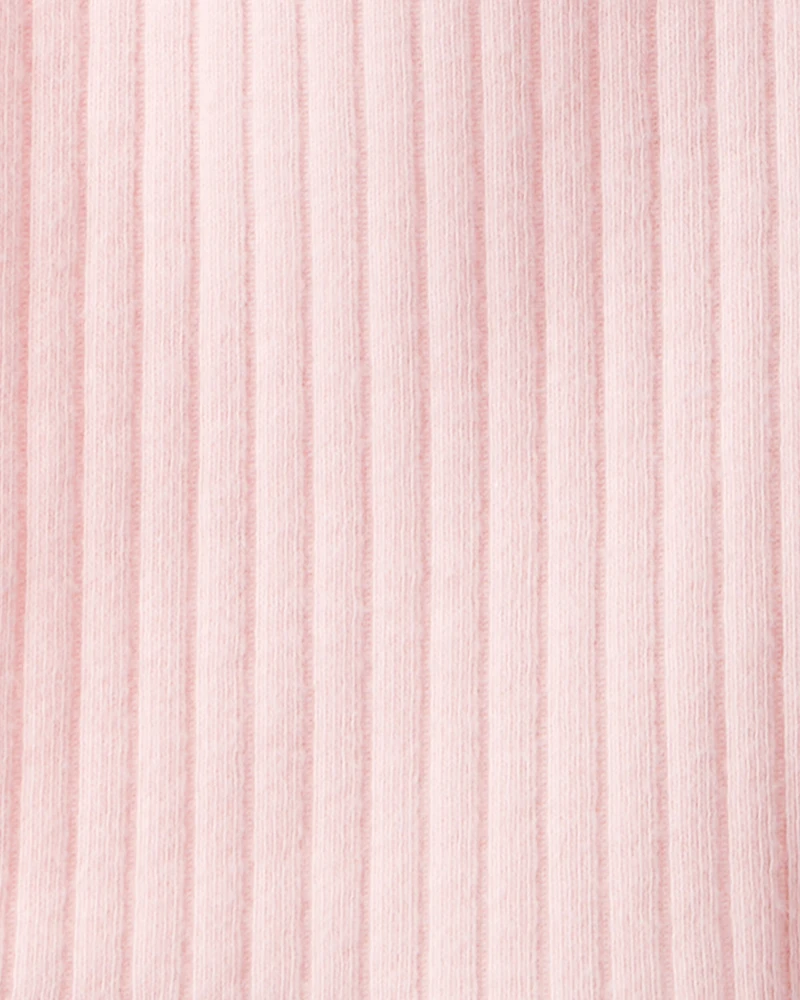 Baby Girl Cotton Ribbed Stretch Leggings