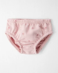 Baby Girl French Terry Dress Made with Organic Cotton in Blush Petals Print