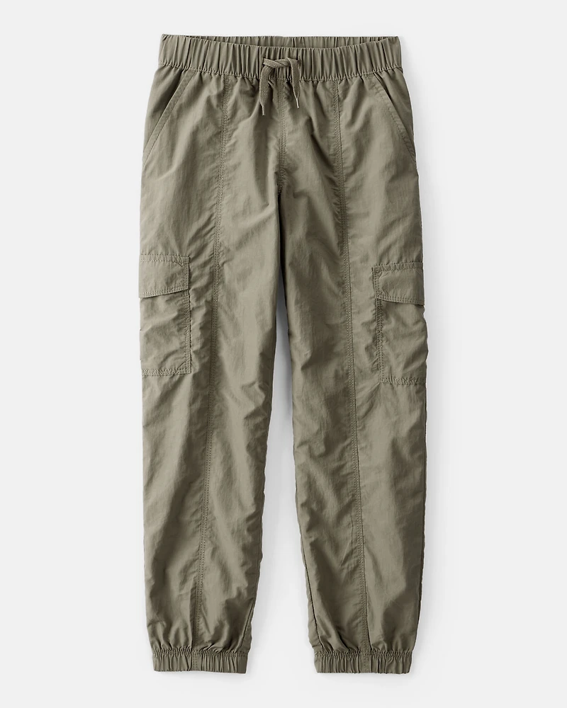 Girls Woven Jogger - Green