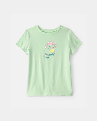 Girls Frog Graphic Tee - Green