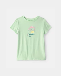 Girls Frog Graphic Tee - Green