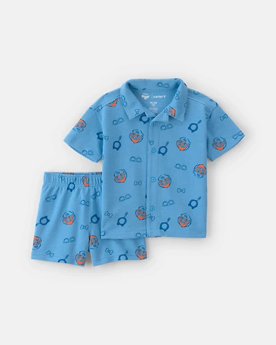 Toddler Boy 2-Piece Blippi Short-Sleeve Top & Short Set - Blue