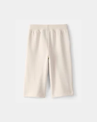 Baby Girl French Terry Wide-Leg Active Pants - Ivory