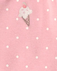 Baby Girl 2-Pack Ice Cream Truck 100% Cotton Snug Fit 1-Piece Pajama - Pink/Ivory