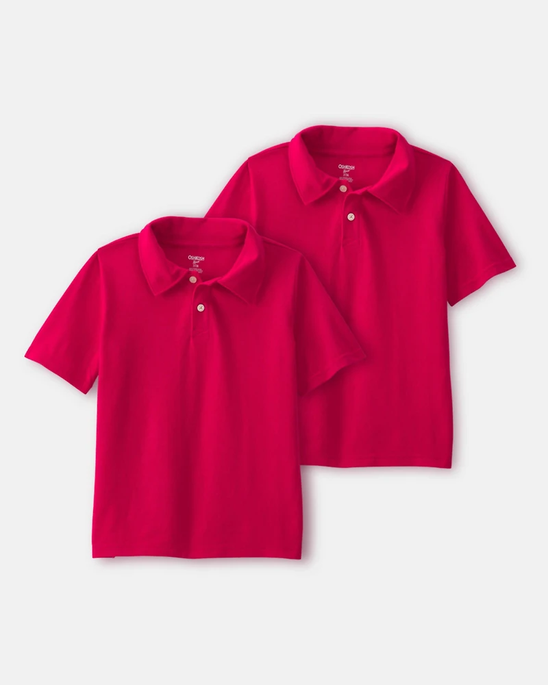 Boys -Pack Uniform Piqué Polo Shirts