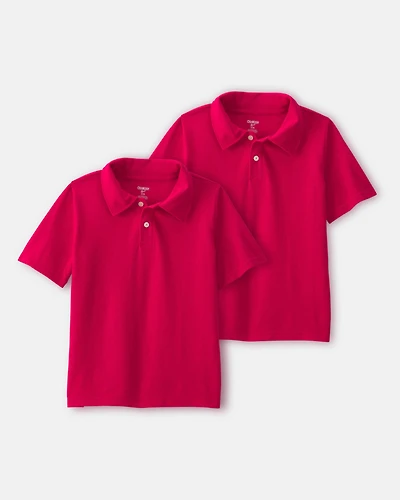 Boys -Pack Uniform Piqué Polo Shirts
