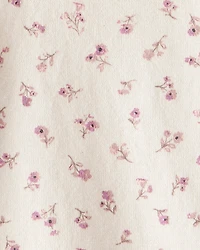 Baby Girl Floral Cotton Long-Sleeve Tee & Pant Set - White