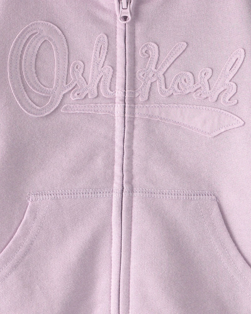 Baby Girl OshKosh Logo Zip-Up Hoodie - Purple