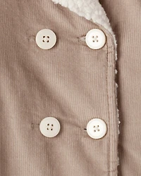 Toddler Girl Corduroy Long-Sleeve Fashion Jacket - Brown