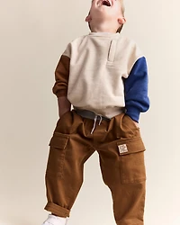 Toddler Boy Colorblock Pullover Sweatshirt - Khaki