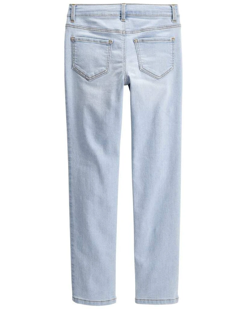 Kid Light Blue Ice Wash Skinny-Leg Jeans