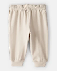 Baby Boy Colorblock Joggers - Tan/White