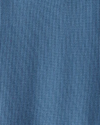 Boys Stripe Thermal Long-Sleeve Henley T-Shirt - Blue