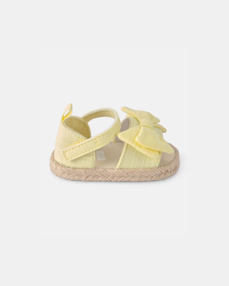 Baby Girl Bow Sandals - Yellow