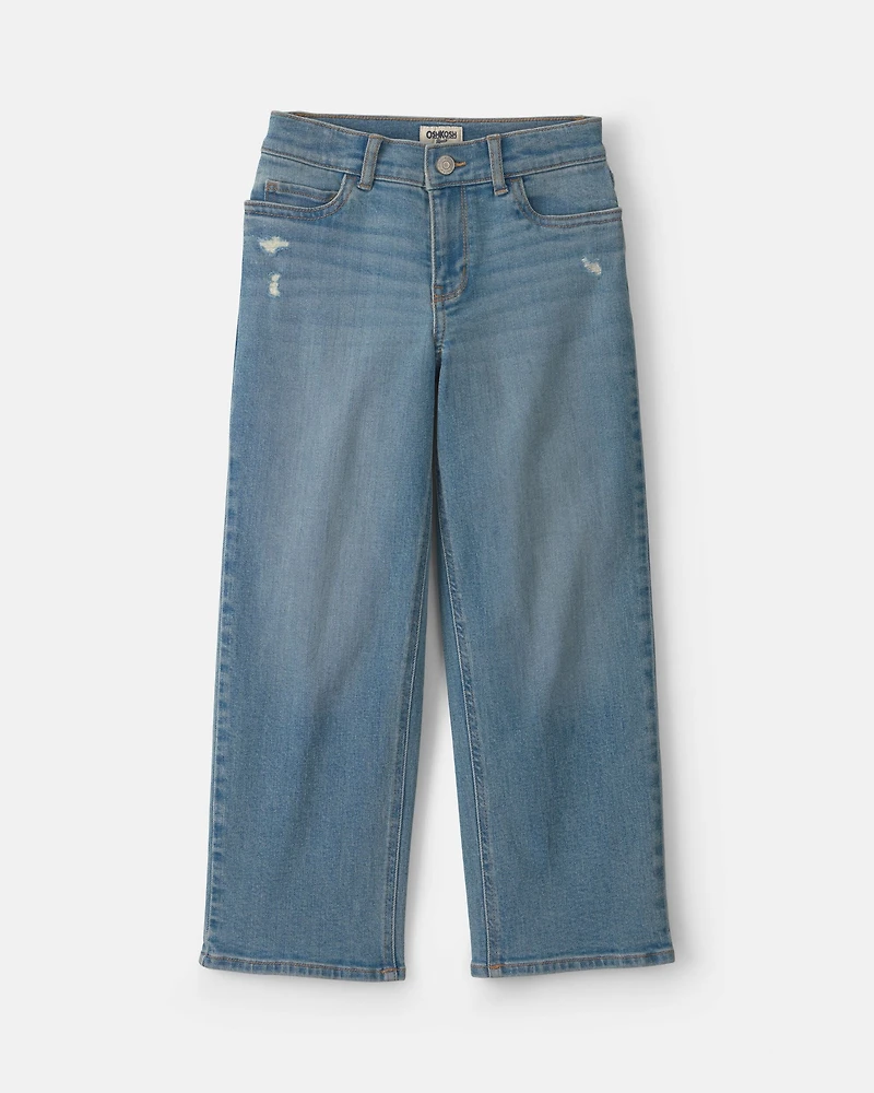 Girls Denim Relaxed Jeans - Light Wash