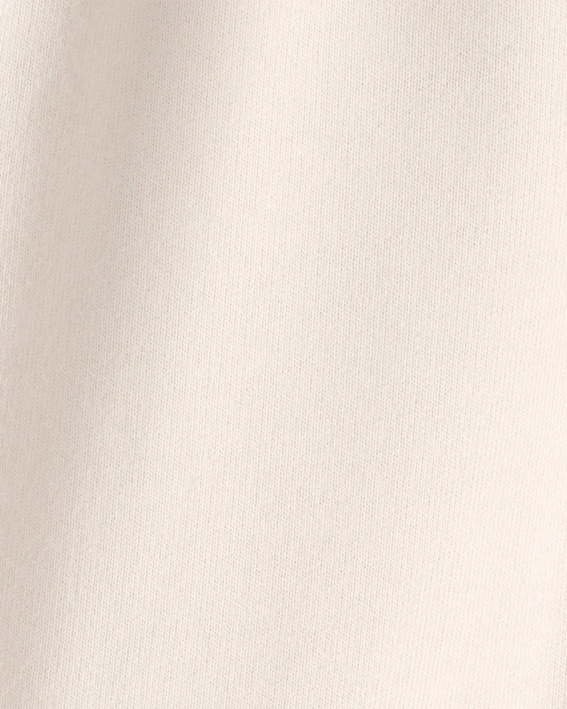 Baby Girl French Terry Wide-Leg Active Pants - Ivory