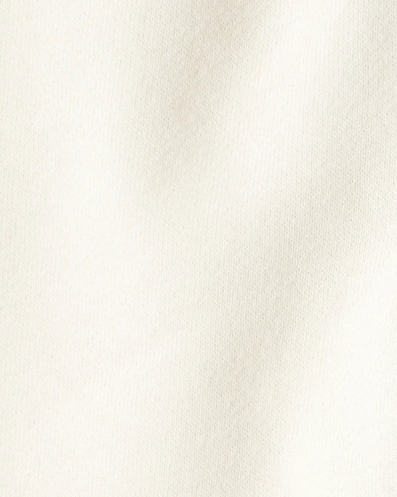 Baby Girl DayDream Fleece Drawstring Joggers - White