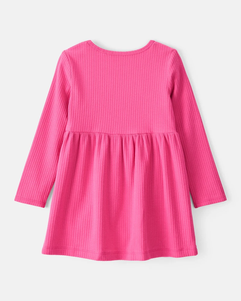 Toddler Girl Long-Sleeve Dress - Pink