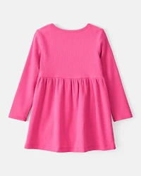 Toddler Girl Long-Sleeve Dress - Pink
