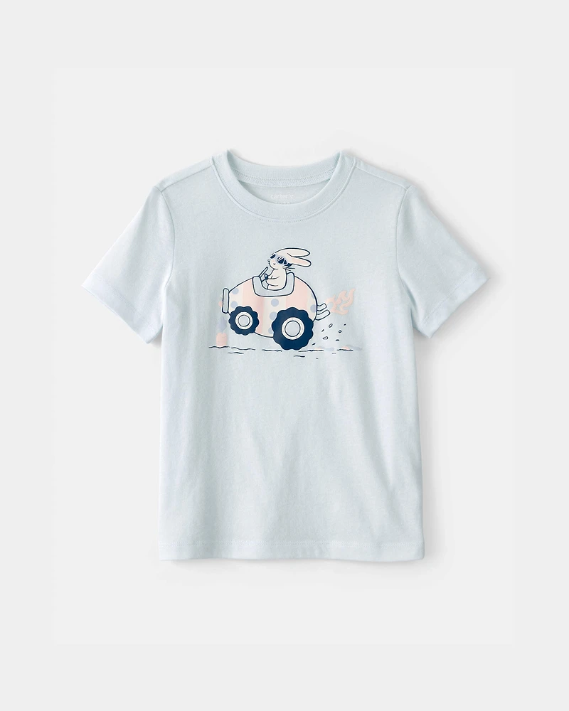 Toddler Easter Bunny Graphic Tee - Blue