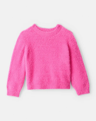 Toddler Girl Brushed Sweater - Pink