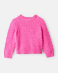 Toddler Girl Brushed Sweater - Pink