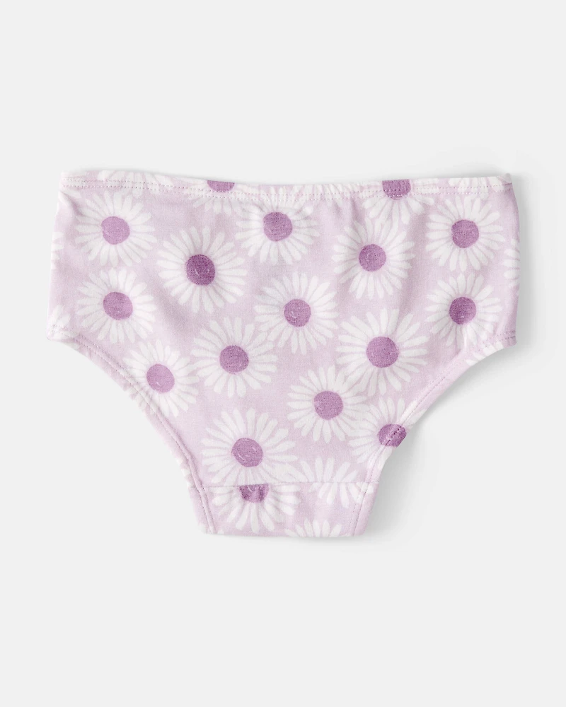 Toddler 7-Pack Striped Floral Brief Stretch Underwear