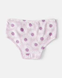 Toddler 7-Pack Striped Floral Brief Stretch Underwear