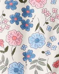 Baby Girl Floral 100% Cotton Long-Sleeve Snug Fit Sleep & Play Pajamas