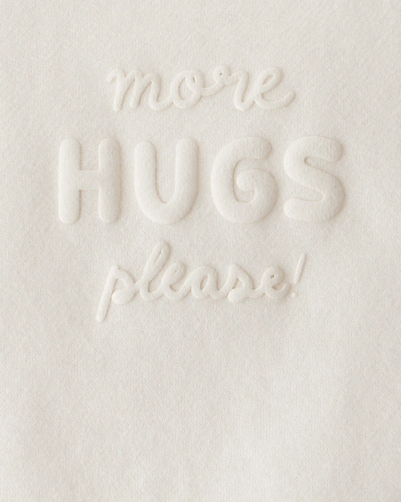 Baby Girl DayDream Fleece Hugs Pullover Sweatshirt - Cream