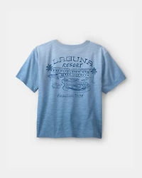 Boys 'Poolside' Ombre Graphic Tee  - Blue