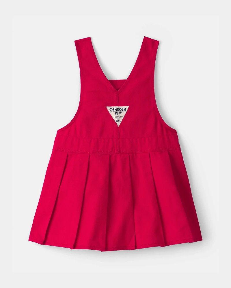 Baby Girl Pleated Skirtall - Red