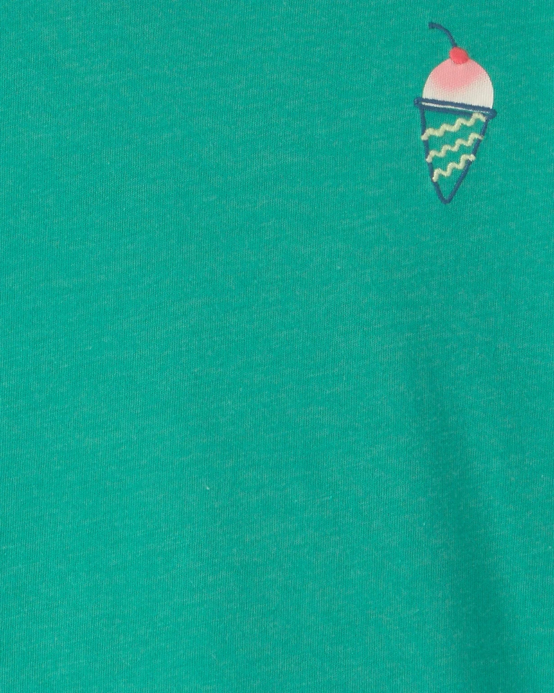 Toddler Girl Ice Cream Graphic Tee - Green