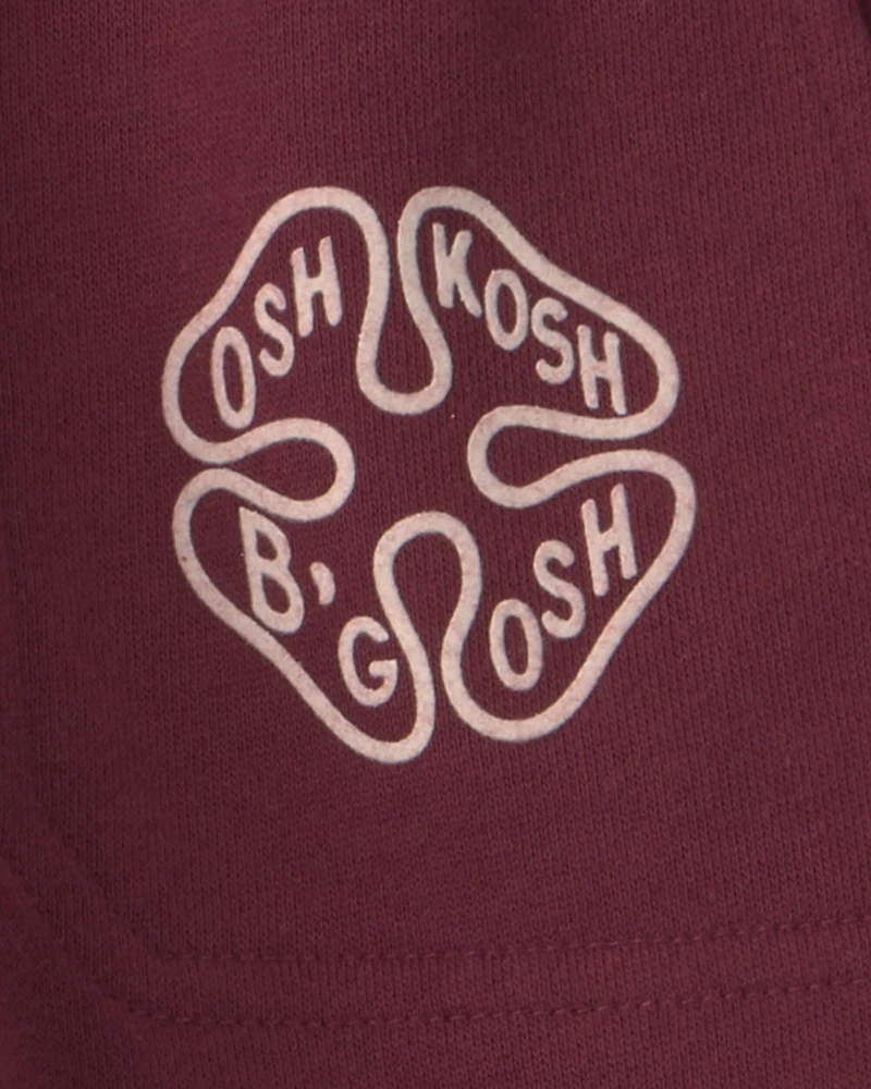 Boys French Terry Joggers - Burgundy