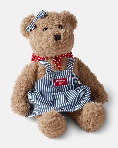 'Tosh B'gosh' Bear Plush with Hickory Stripe Skirtall