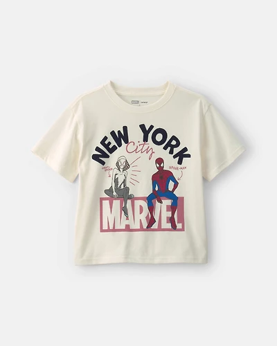 Girls ©Marvel Spiderman Graphic Tee - Cream