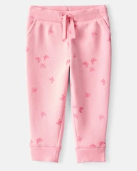 Baby Girl 2-Piece DayDream Fleece Butterfly Print Hooded Zip-Up Jacket & Joggers Set - Pink