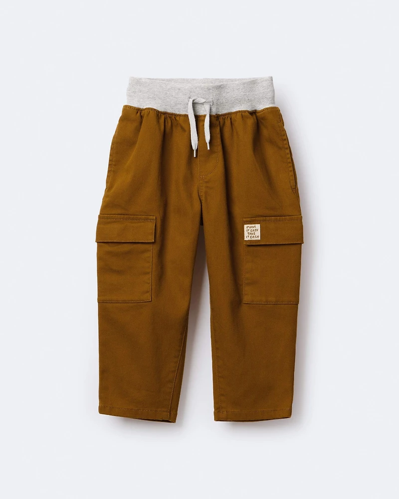 Toddler Boy Cargo Pant - Cinnamon